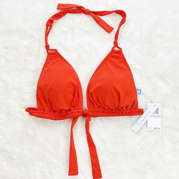NWT Bleu Rod Beattie Urban Goddess Triangle Bikini Top Orange - Picture 3 of 6